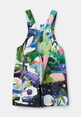 Комбинезон Арти с принтом в синем и зеленом цвете