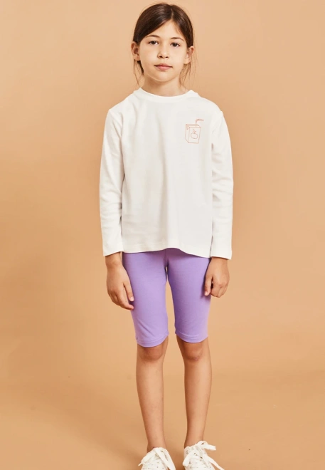 Велосипедки в бледно-сиреневом цвете