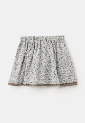 Юбка Джисель из теплого хлопка в голубом цвете