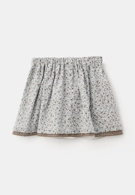 Юбка Джисель из теплого хлопка в голубом цвете