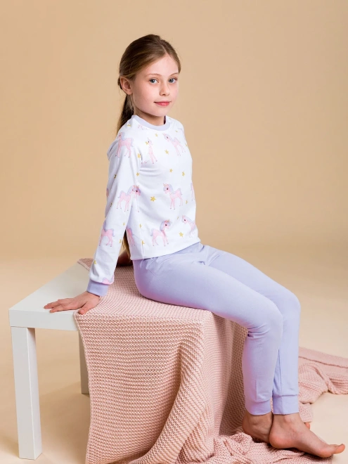 Пижама из ткани с принтом единорог