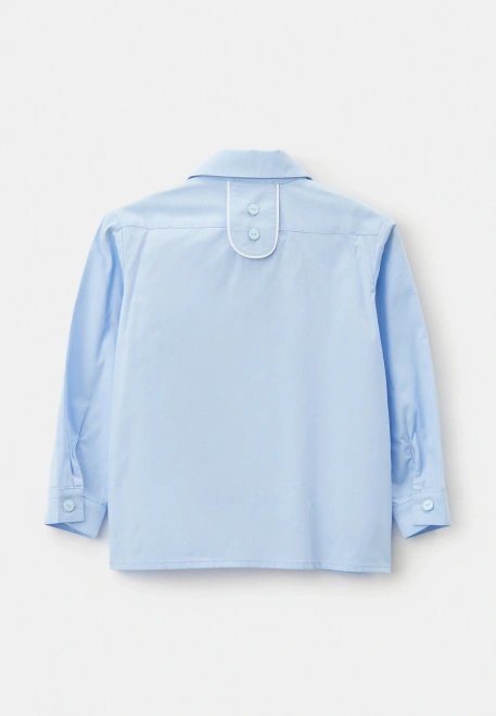 Рубашка Мартан из сатина в голубом цвете