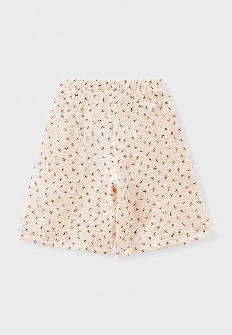 Костюм летний из муслина с принтом цветочки