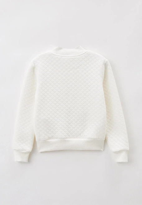 Бомбер молочный на замке  