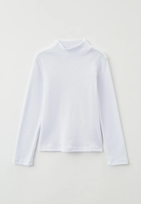 Водолазка белая в рубчик с небольшим утеплителем 