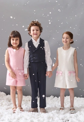 Комбинезон Гретель из букле в розовом цвете