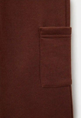 Брюки Алан из трехнитки в коричневом цвете