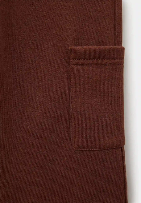 Брюки Алан из трехнитки в коричневом цвете