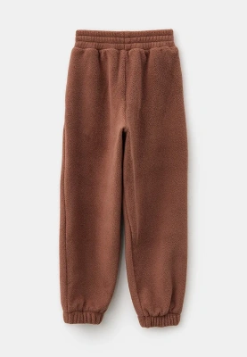 Костюм из флиса для девочек в голубом и коричневом цвете