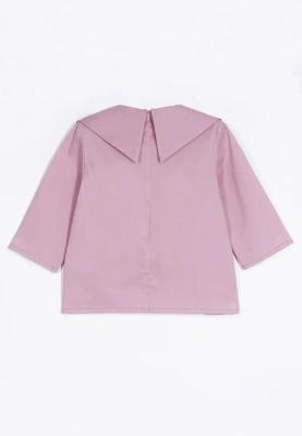 Блузка на молнии с большим бантом  