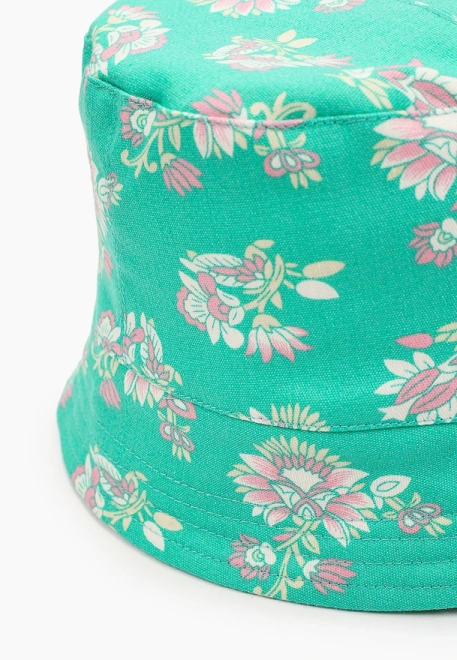 Панама из денима с цветочным принтом