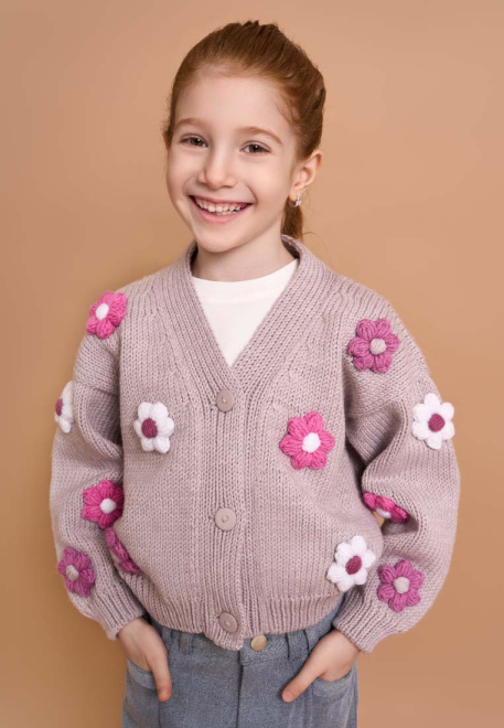 Кардиган с цветами