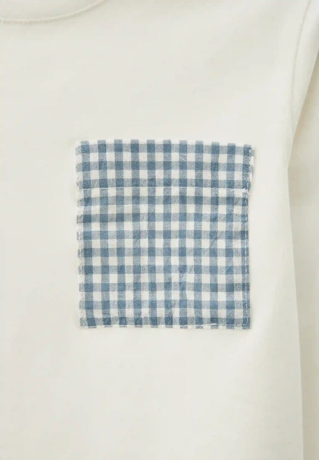 Лонгслив Джаспер в молочном и голубом цвете