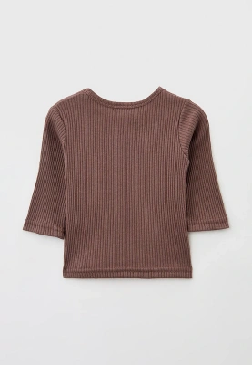 Лонгслив для малышей прямого кроя из ткани в рубчик