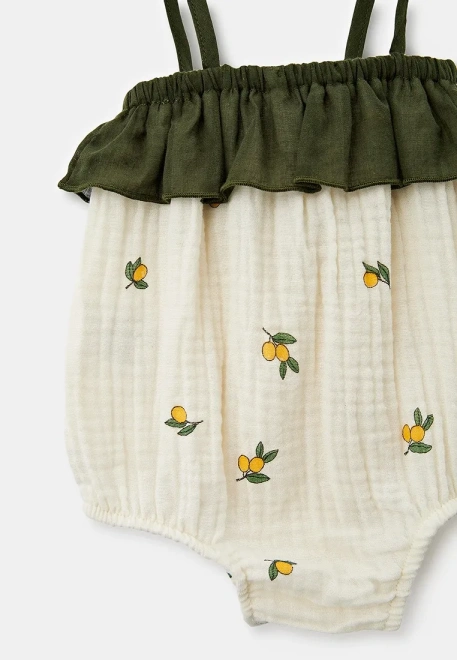 Боди из муслина с абрикосами