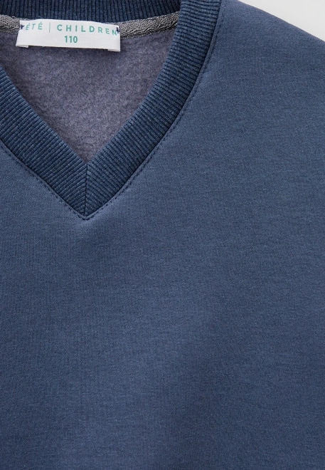 Свитшот Натан с V-образным вырезом из футера с начесом