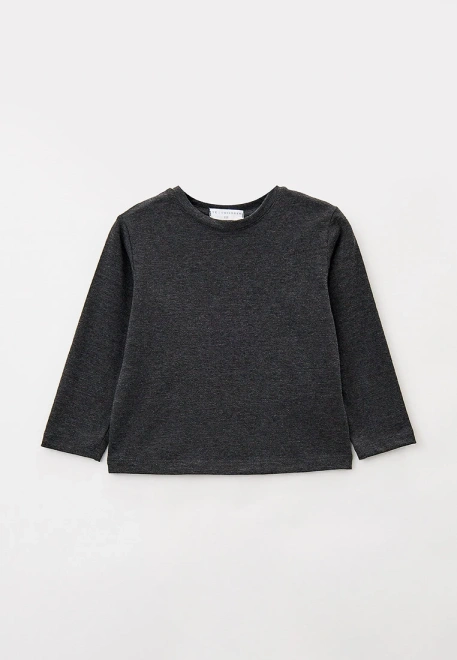 Лонгслив свободный с длинными рукавами в цвете антрацитовый меланж