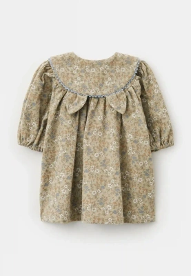 Платье Алисия из микровельвета в оливковом цвете