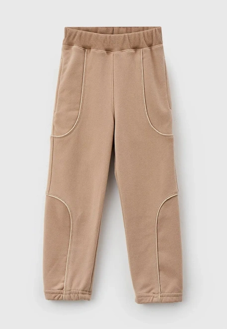 Костюм спортивный из свитшота и брюк из футера с велюр эффектом