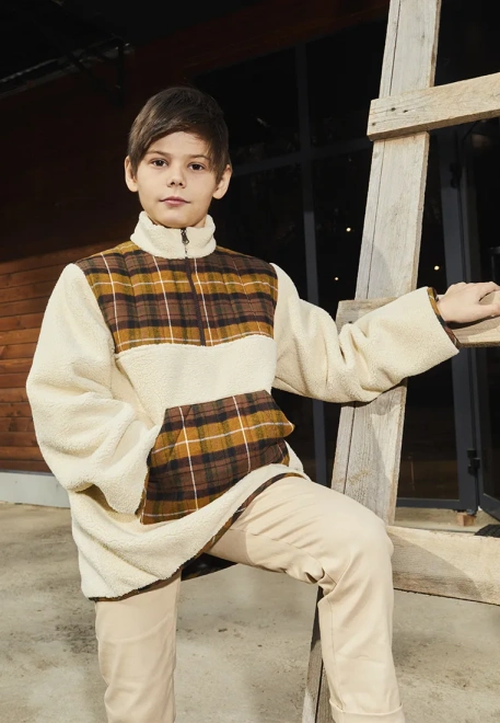 Анорак на молнии из экомеха на мальчика