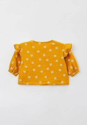 Блузка для малышей Бранда с ромашками (горчичный)
