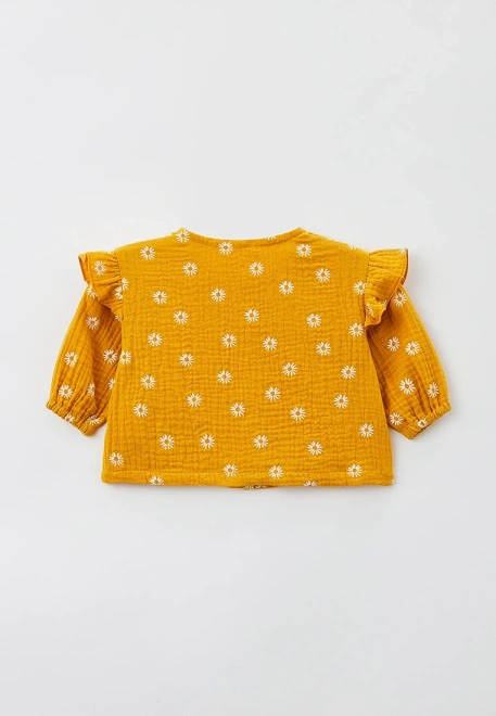 Блузка для малышей из муслина с принтом ромашки  Блузка для малышей из муслина с принтом ромашки