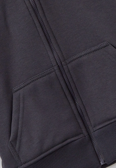 Толстовка с капюшоном на молнии из утепленной ткани 