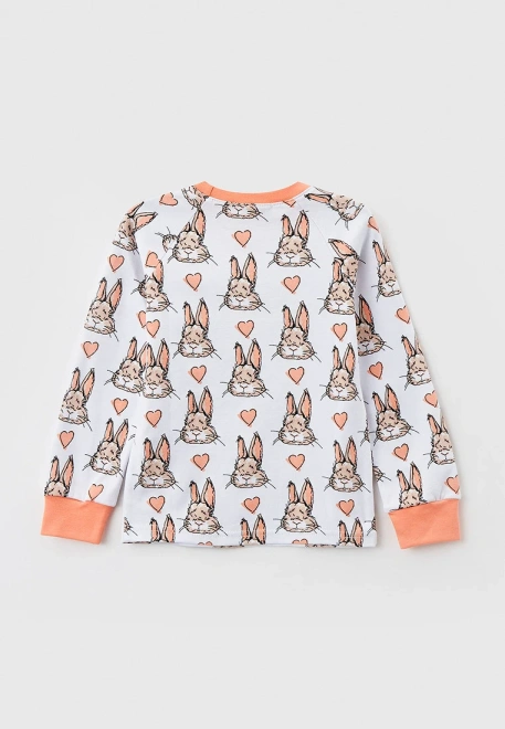 Пижама из хлопкового трикотажа с принтом кролики