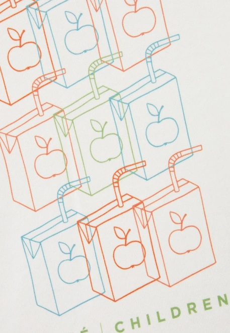 Лонгслив трикотажный прямого кроя с принтом  