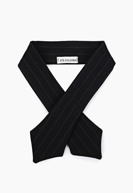 Галстук школьный на кнопке в полоску