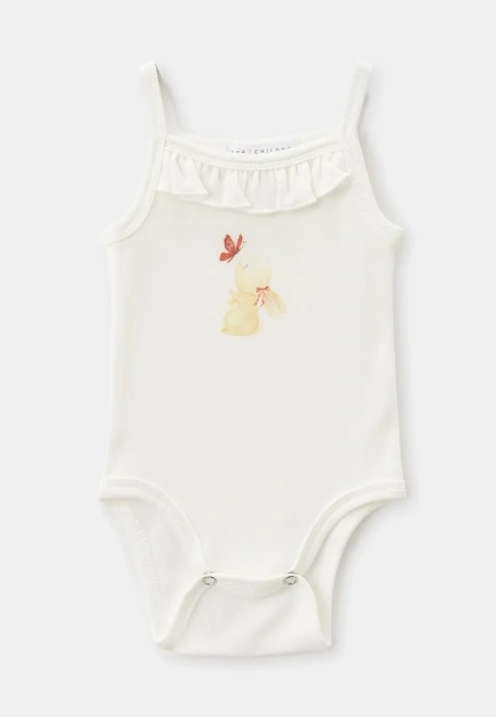 Боди из хлопка с принтом зайчик с бабочкой 