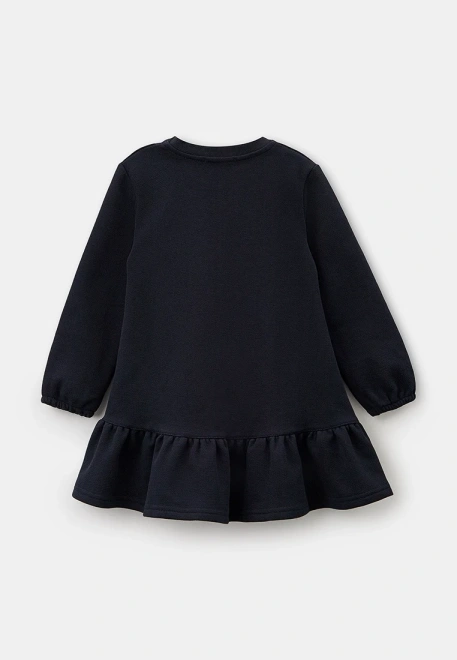 Платье с начёсом из ткани Лакоста