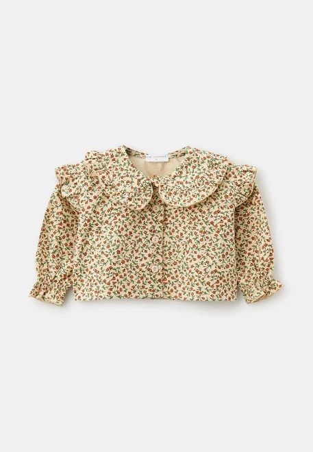 Блузка Миранда из теплого хлопка в бежевом цвете Блузка Миранда из теплого хлопка в бежевом цвете