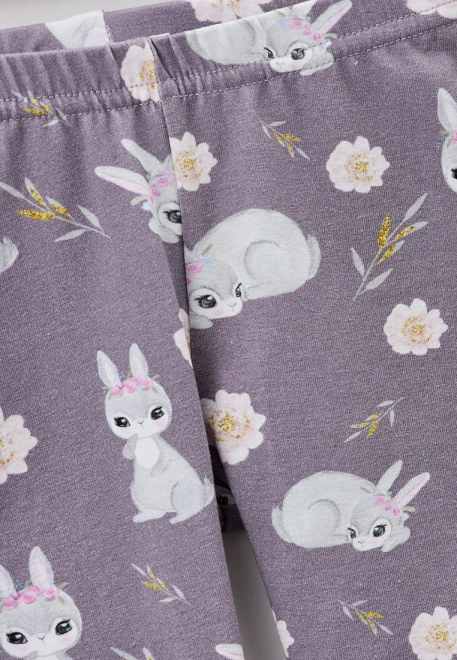 Капри для малышей с принтом зайчики