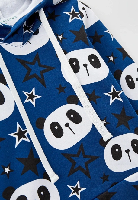 Костюм с худи и брюками принт панды