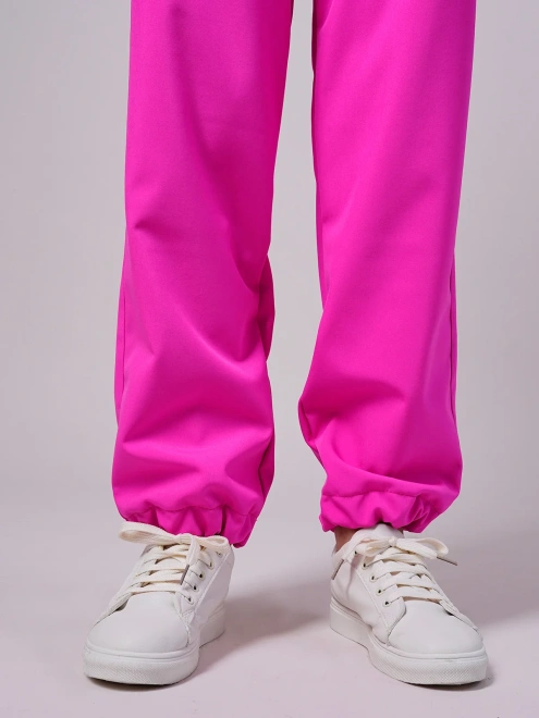Брюки из влагозащитной ткани в цвете фуксия 