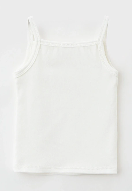 Майка однотонная с оборкой укороченная 