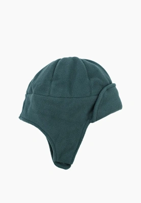 Шапка-ушанка темно-зеленого цвета