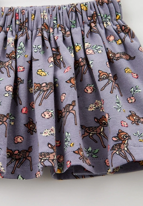 Юбка для малышей из трикотажа с принтом олененок бэмби