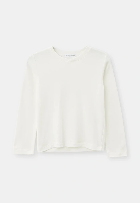 Лонгслив из интерлока молочного цвета