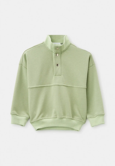 Свитшот Линк из трехнитки в оливковом цвете