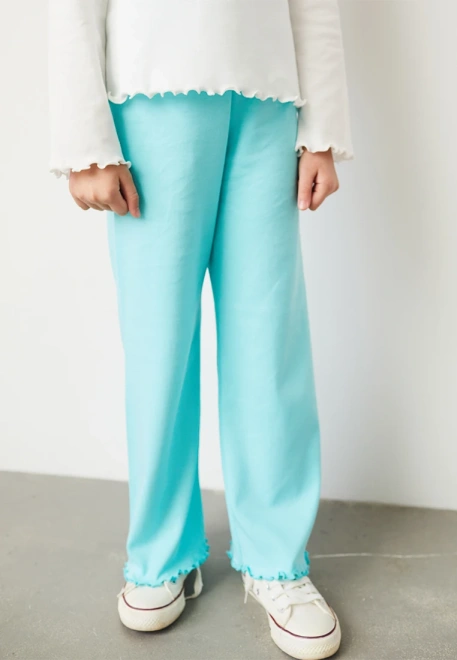 Пижама со свободными брюками и лонсливом с печатным рисунком Merry Christmas