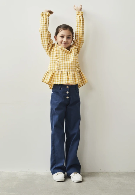 Брюки темно-синие из денима