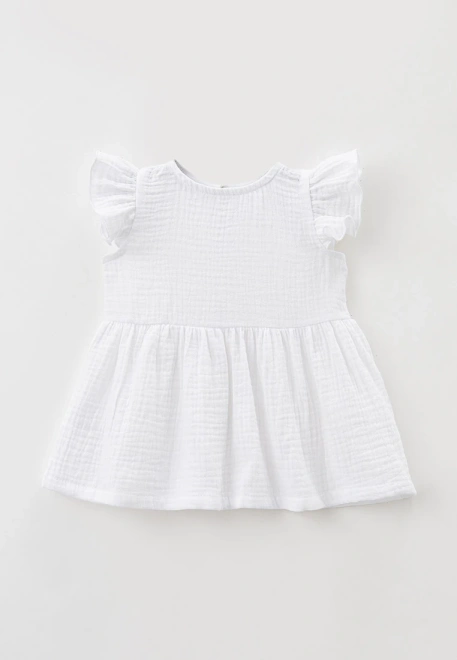 Платье для малышей из белого муслина с крылышками