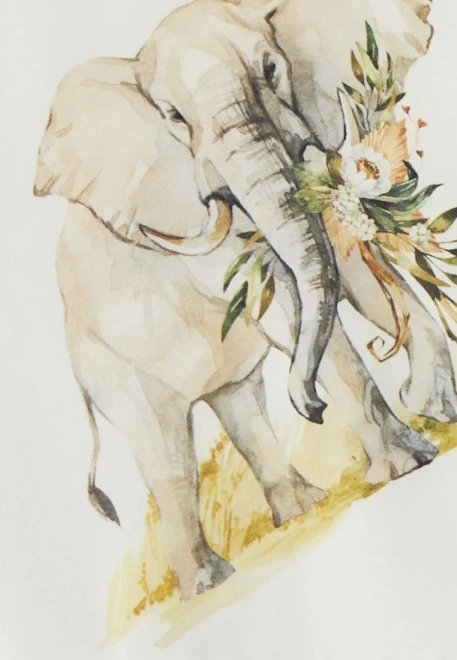 Лонгслив с рукавами реглан и печатным рисунком слон