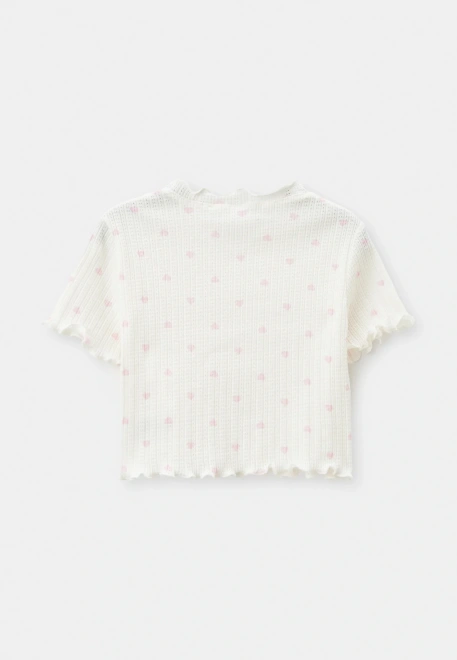 Комплект из футболки и брюк в белом цвете