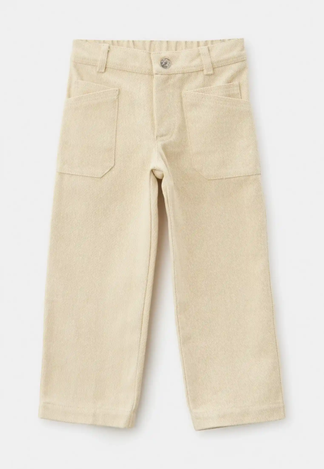 Брюки Нильс с ворсом в молочном цвете