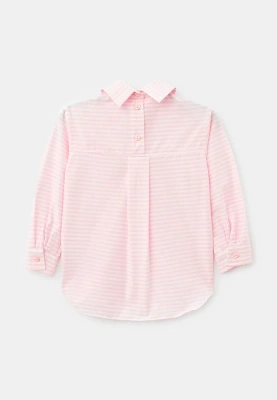 Рубашка из сорочечной ткани в полоску для девочек