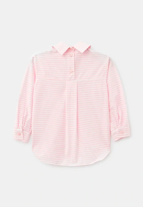 Рубашка из сорочечной ткани в полоску для девочек
