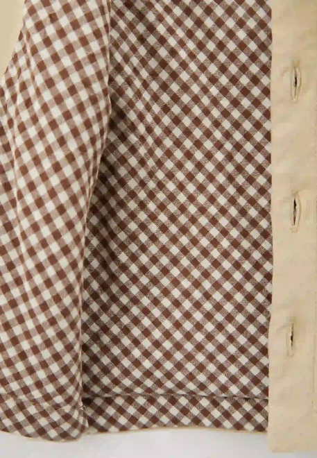 Куртка Катар из микровельвета в бежевом цвете